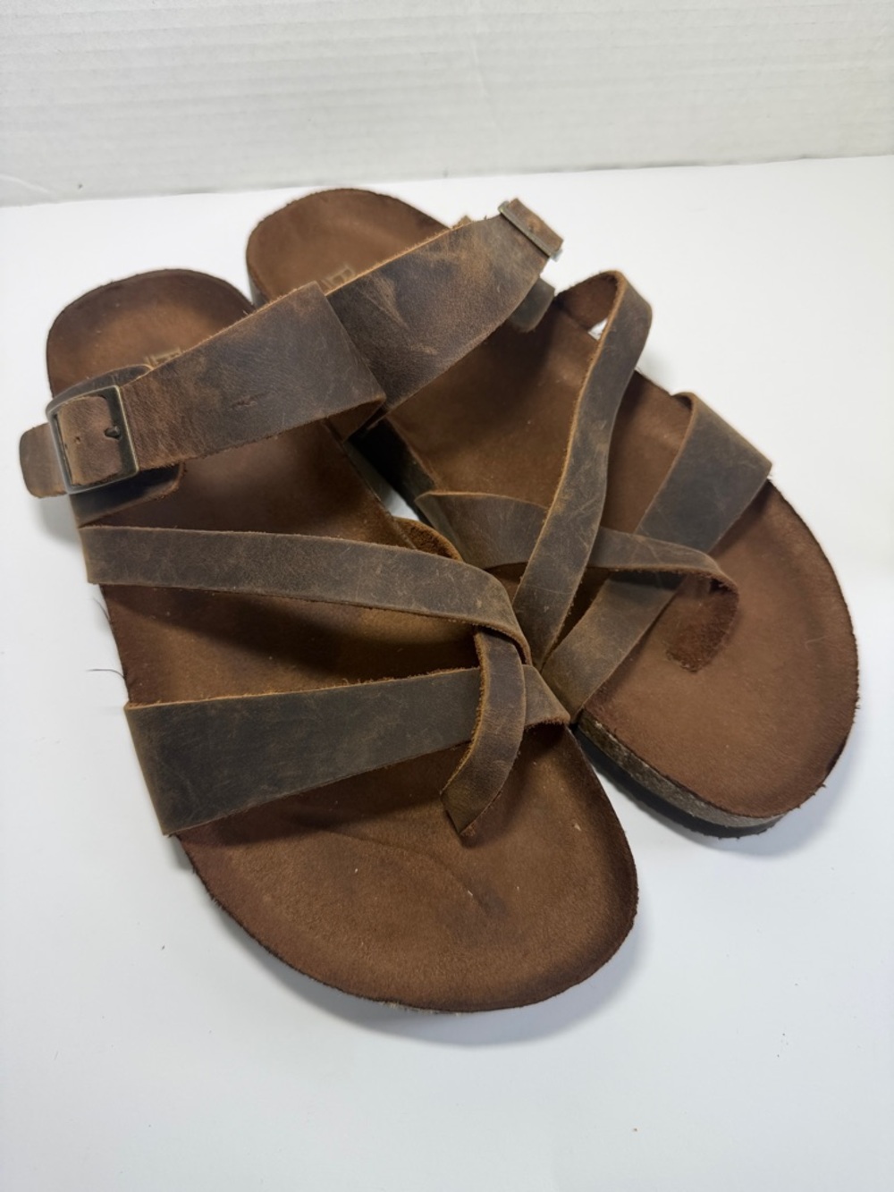 Bjorndal Brown Leather Upper Women's Sandals Size 9